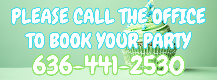 Contact number for party reservations displayed